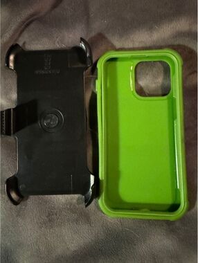 Rugged Lime Green Dual-Layer 15 pro max Phone Case